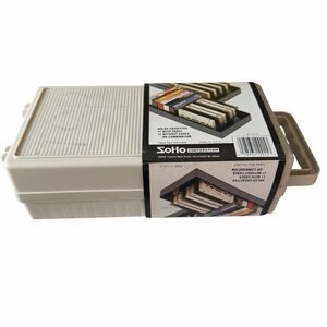 Vintage SoHo Cassette Storage Box Holder Case Holds 11-17 Tapes Made in USA NOS